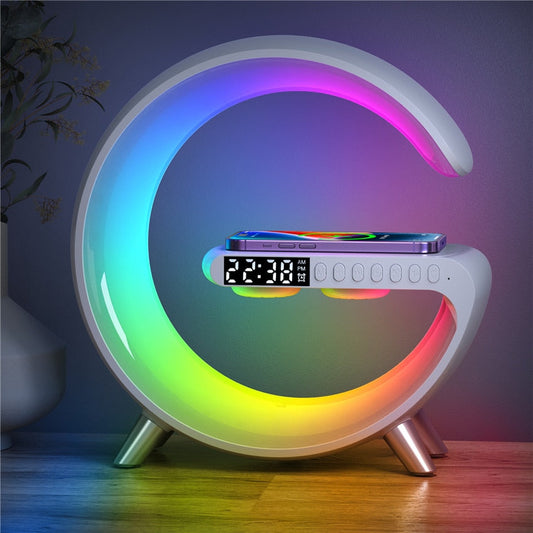 G-Shine Smart Lamp - Bluetooth enabled smart speaker alarm clock with wireless charging
